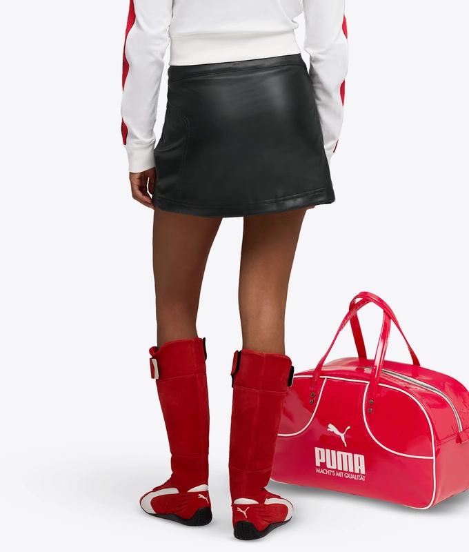 X FUTURE ARCHIVE PLEATHER SKIRT