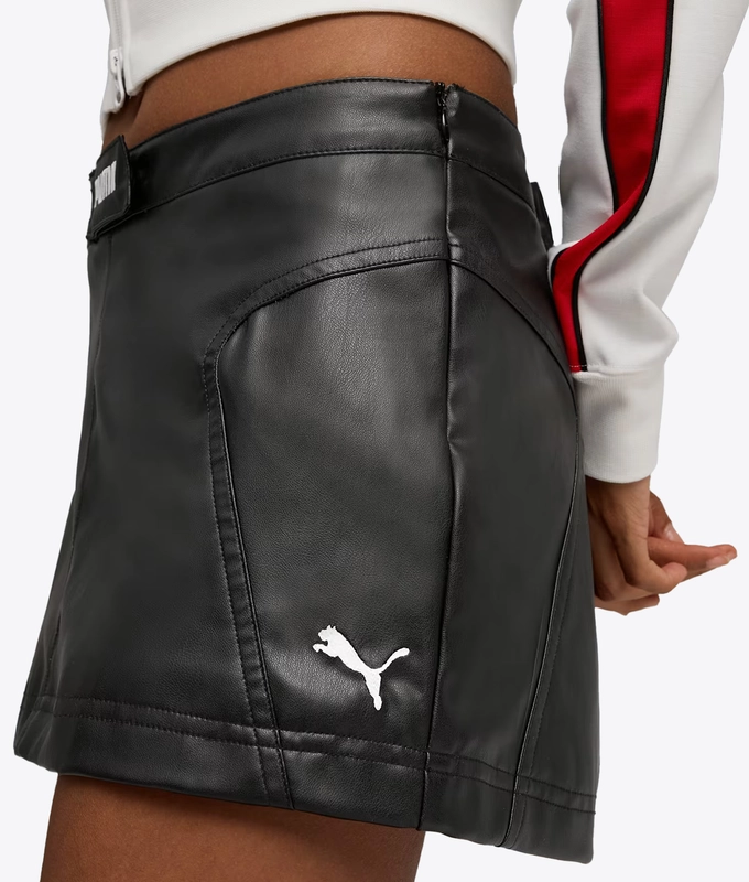 X FUTURE ARCHIVE PLEATHER SKIRT