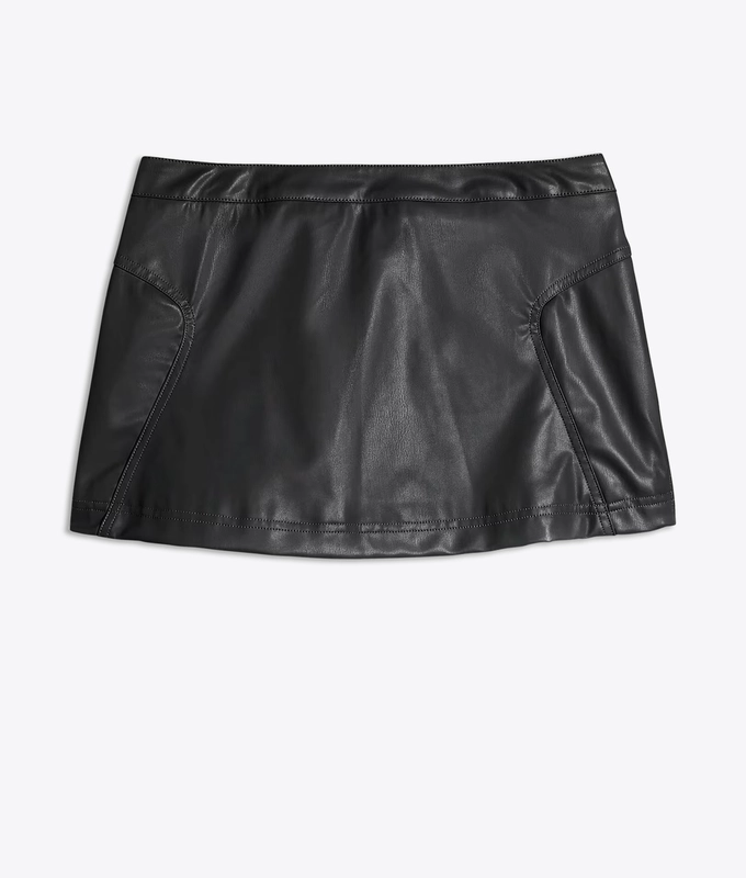 X FUTURE ARCHIVE PLEATHER SKIRT