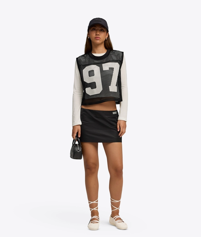 X ROSE SLIM MICRO MINI WOVEN SKIRT