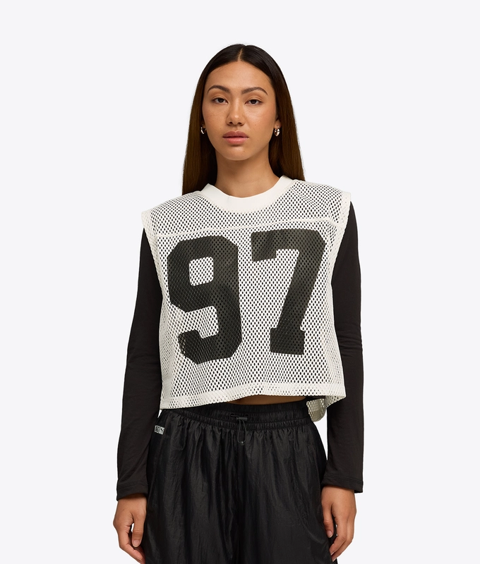 X ROSE RELAXED MESH TOP
