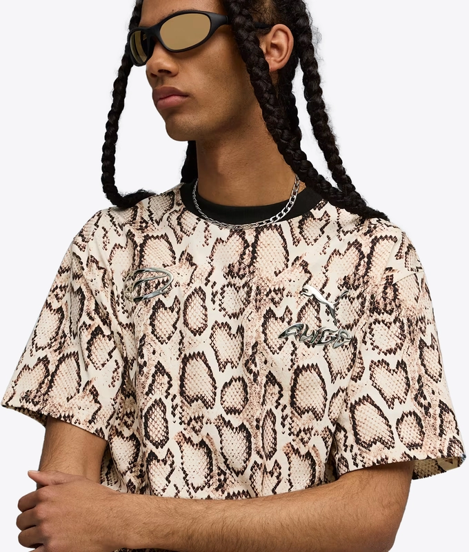 X ASAP ROCKY SNAKESKIN PRINTED TEE