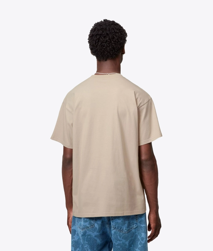 SHORT SLEEVE SCRIPT EMBROIDERED T-SHIRT