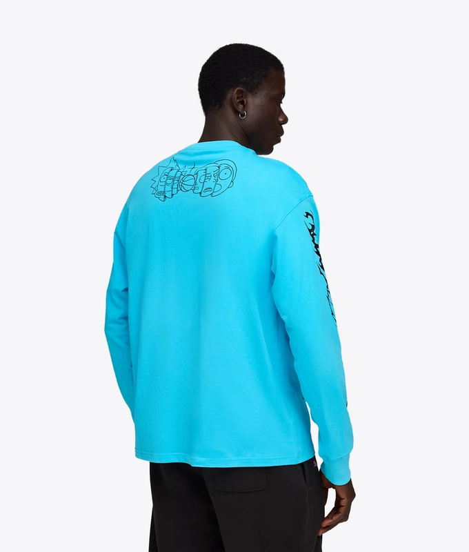 X HOOPS X RICK  MORTY LONG SLEEVE TEE