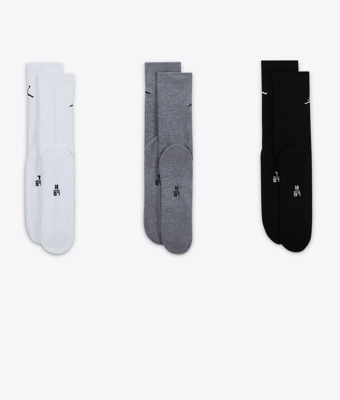 EVERYDAY CUSHIONED POLY CREW SOCKS 3 PAIRS