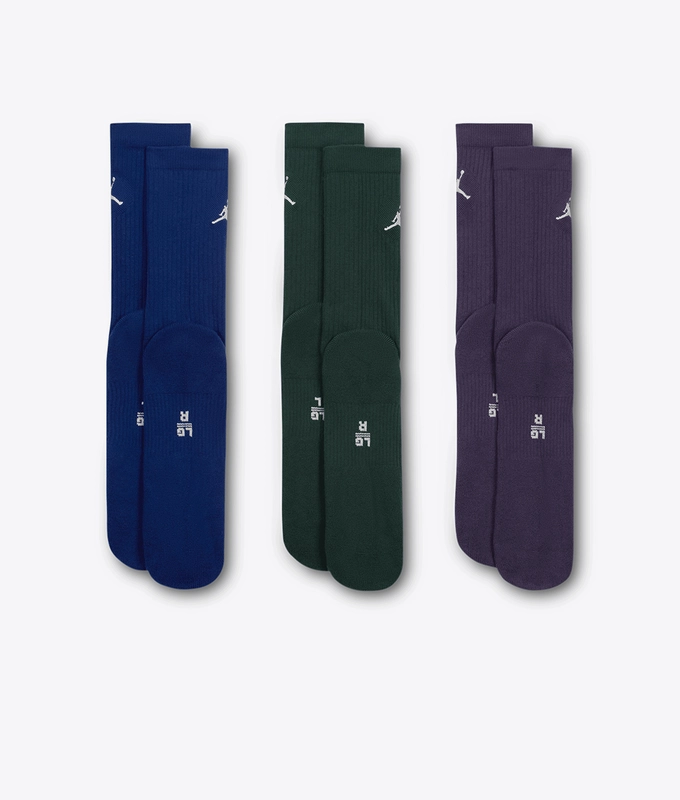 EVERYDAY CUSHIONED POLY CREW SOCKS 3 PAIRS