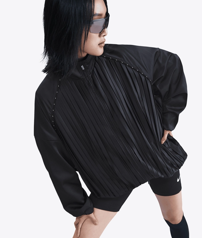SPORTSWEAR PLEATED TRACK JACKET