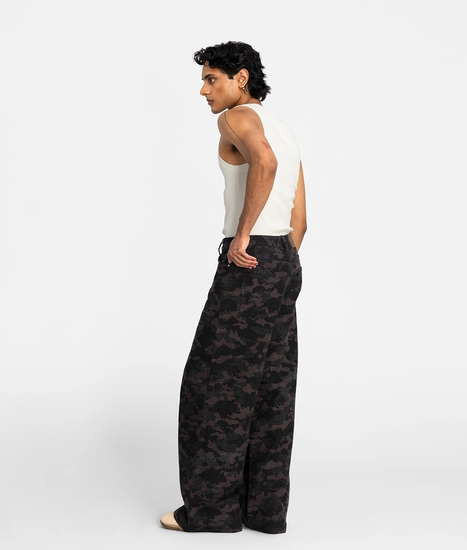 Distressed Camo Jeans