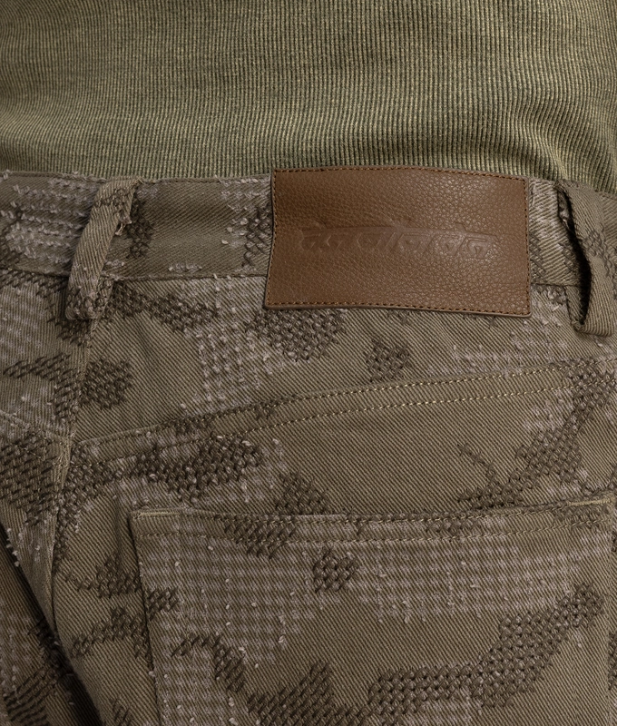 Distressed Camo Jeans