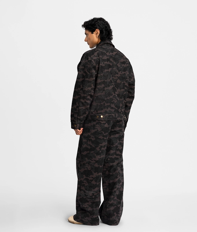 Distressed Camo Trucker