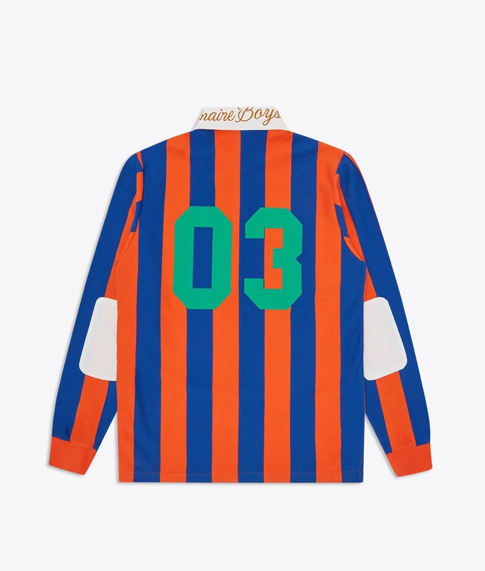 HEAVY STRIPE LONG SLEEVE RUGBY POLO