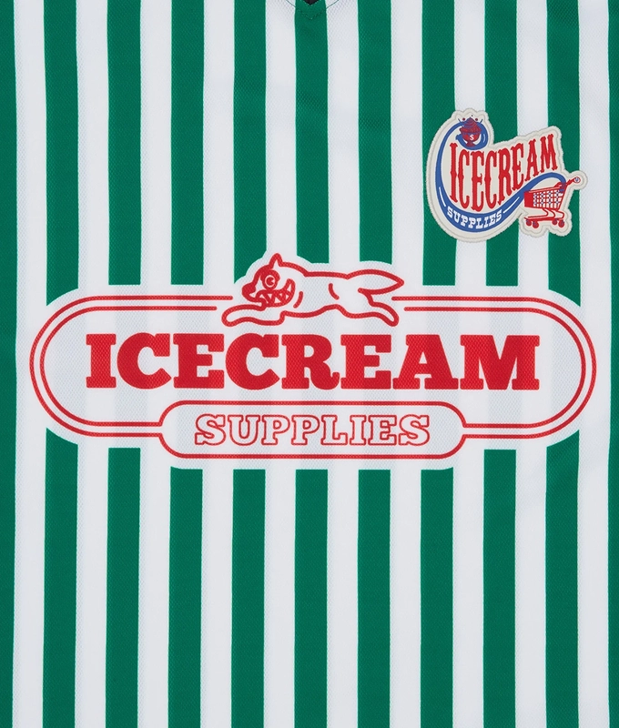 STRIPED FOOTBALL POLO