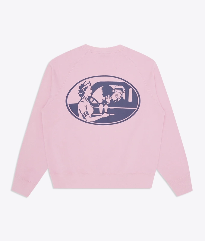 STICKER CREWNECK GRAPHIC SWEATSHIRT