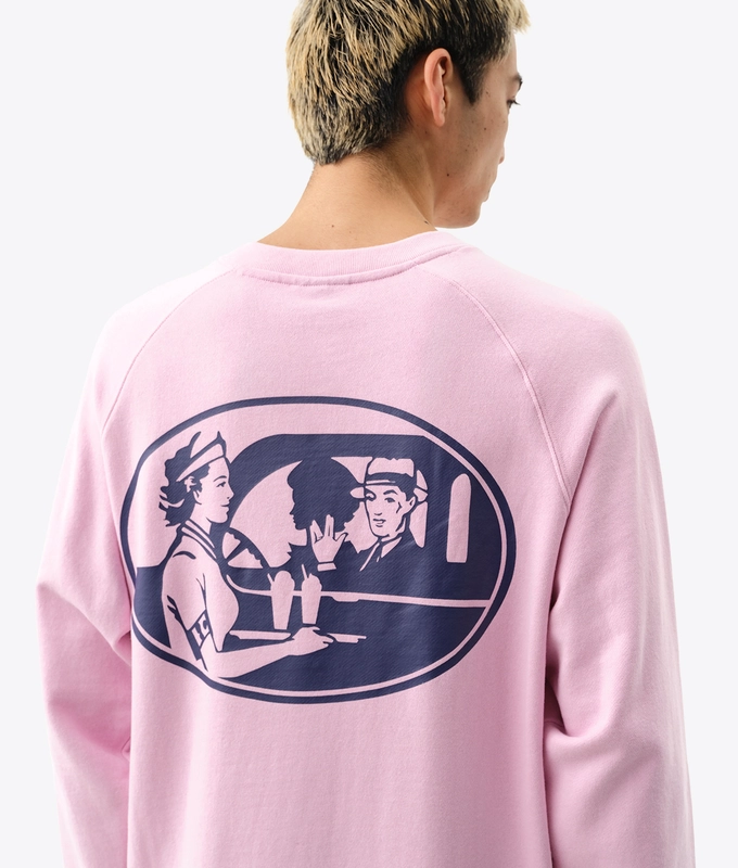 STICKER CREWNECK GRAPHIC SWEATSHIRT
