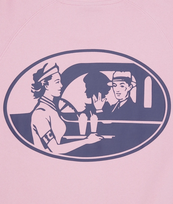 STICKER CREWNECK GRAPHIC SWEATSHIRT