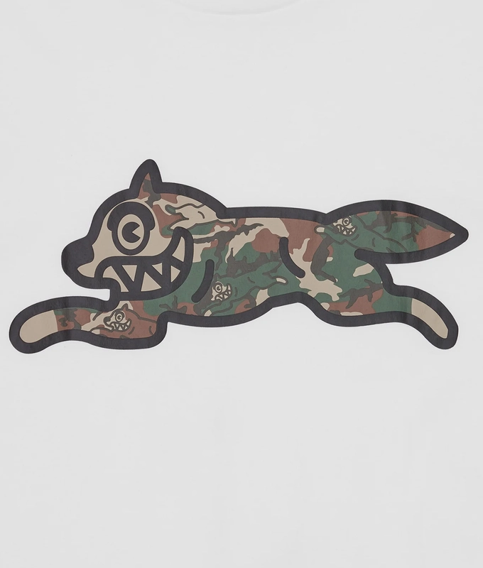 WOODLAND CAMO RUNNING DOG T-SHIRT