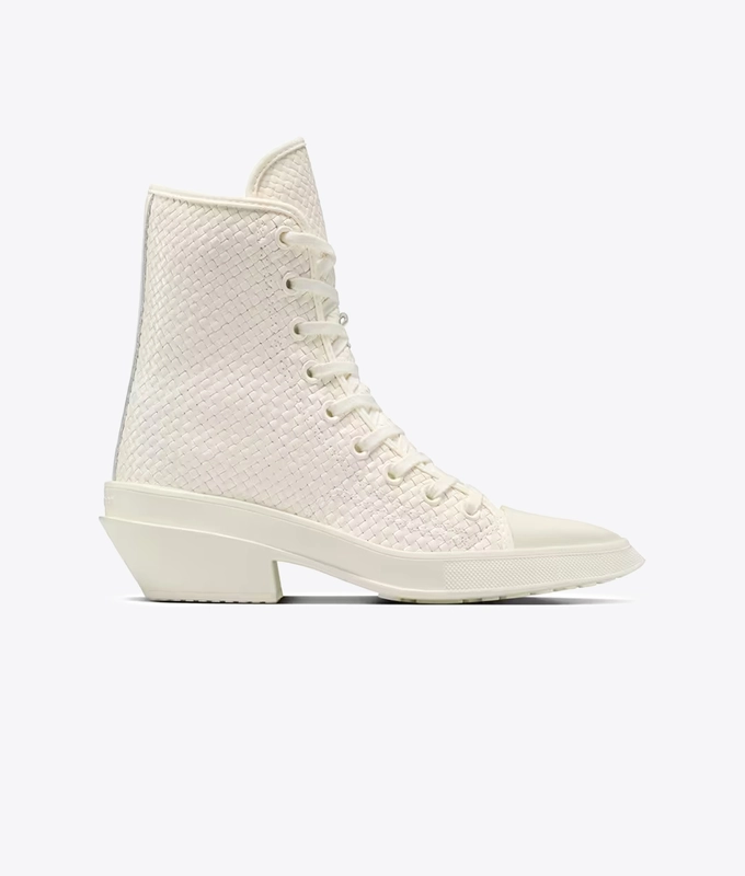 CHUCK 70 DE LUXE POINTED PLATFORM WOVEN LEATHER HIGH