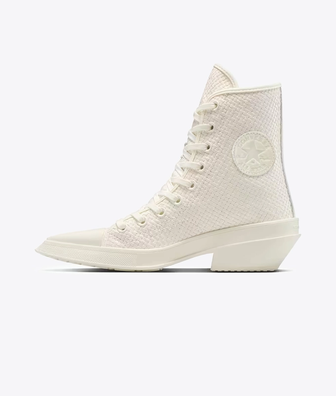 CHUCK 70 DE LUXE POINTED PLATFORM WOVEN LEATHER HIGH