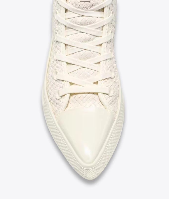 CHUCK 70 DE LUXE POINTED PLATFORM WOVEN LEATHER HIGH