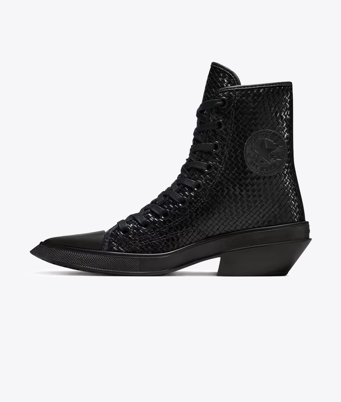 CHUCK 70 DE LUXE POINTED PLATFORM WOVEN LEATHER HIGH
