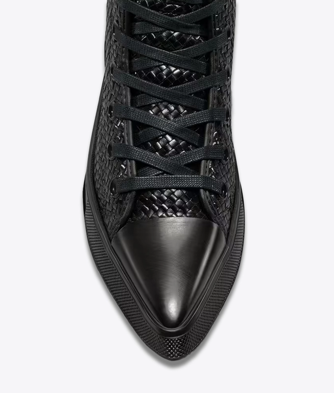 CHUCK 70 DE LUXE POINTED PLATFORM WOVEN LEATHER HIGH