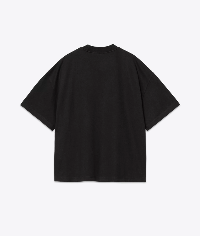 HEAVY STONE WASHED SHORT SLEEVE HACKWORK T-SHIRT