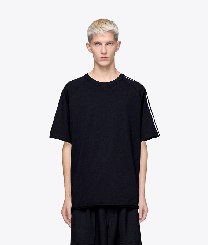 RAW EDGE 3-STRIPES TEE