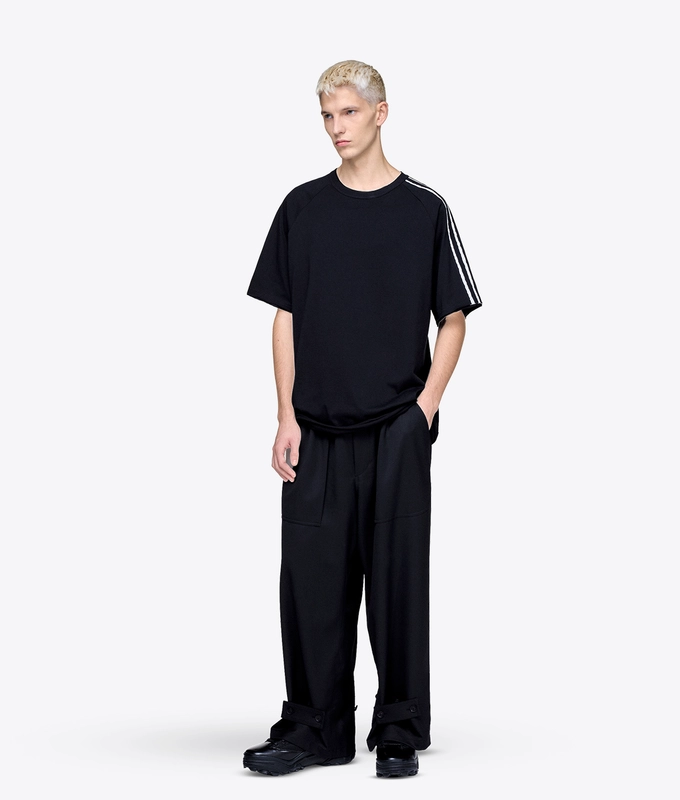 RAW EDGE 3-STRIPES TEE