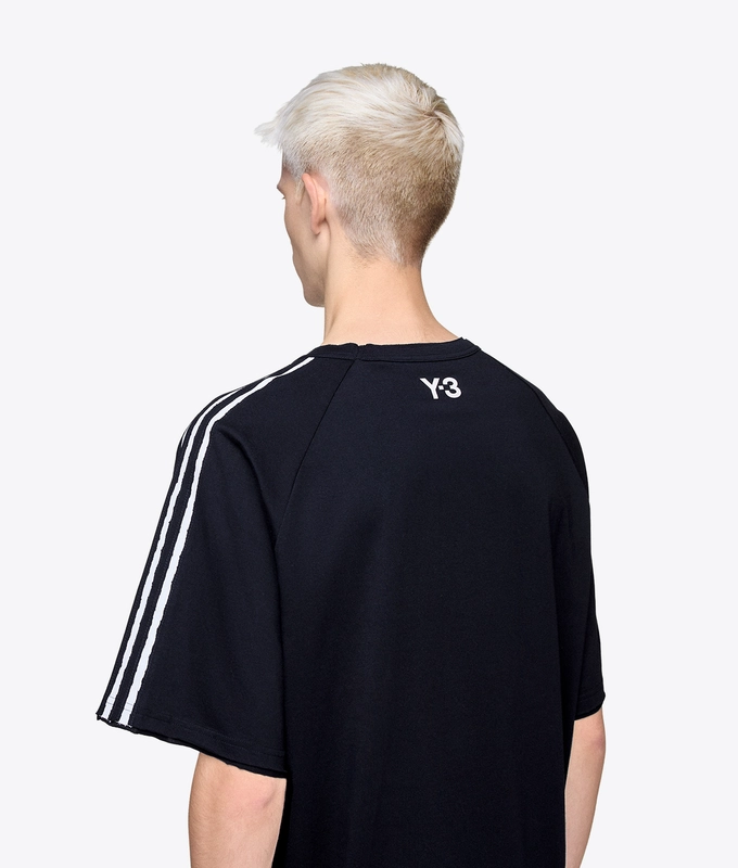 RAW EDGE 3-STRIPES TEE