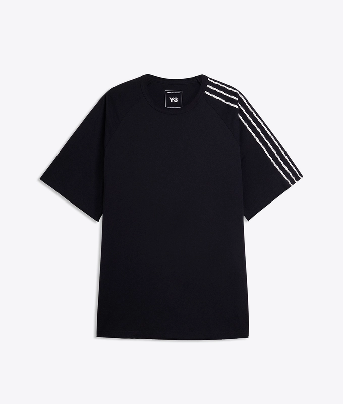 RAW EDGE 3-STRIPES TEE