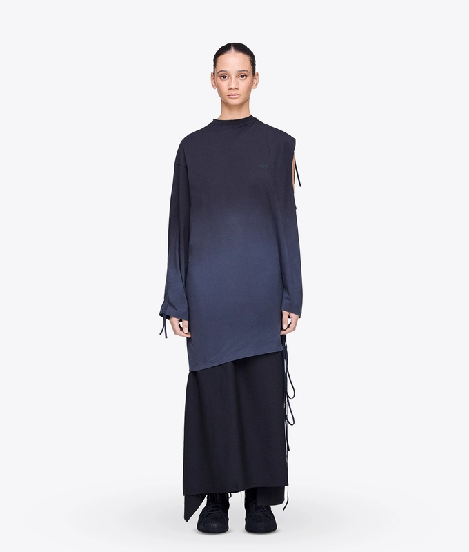 DIP DYE CINCHED DRAPE TEE