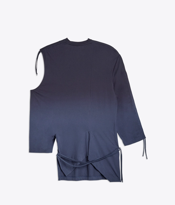 DIP DYE CINCHED DRAPE TEE