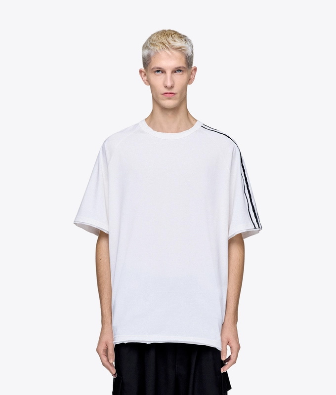 RAW EDGE 3-STRIPE TEE