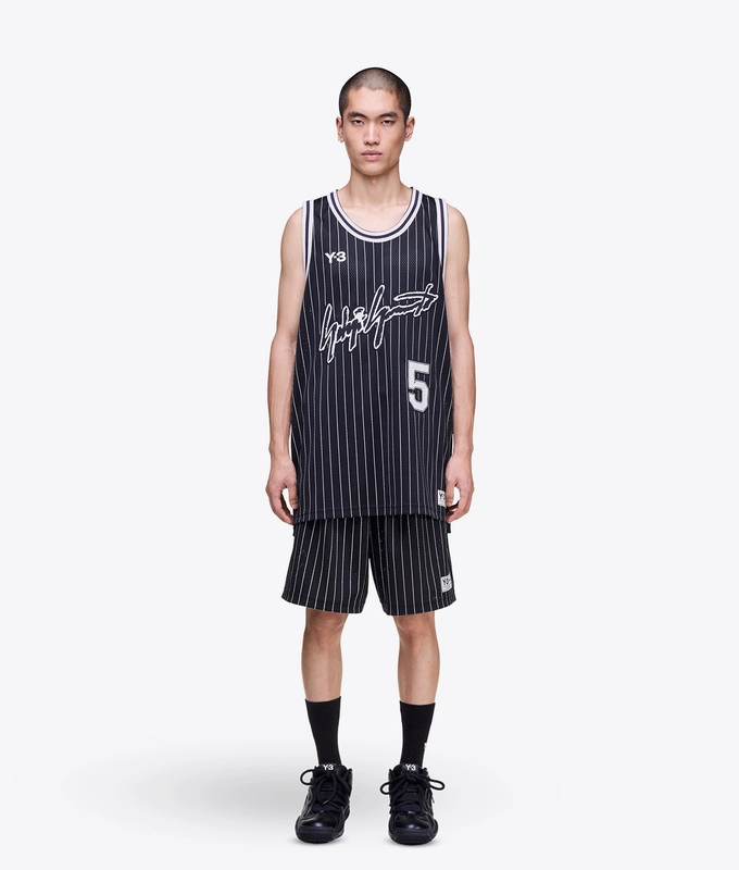 PINSTRIPE MESH SHORT