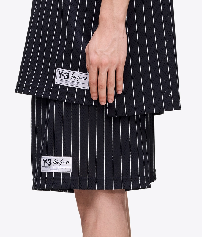 PINSTRIPE MESH SHORT