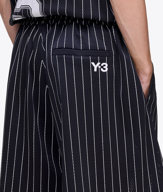 PINSTRIPE MESH SHORT
