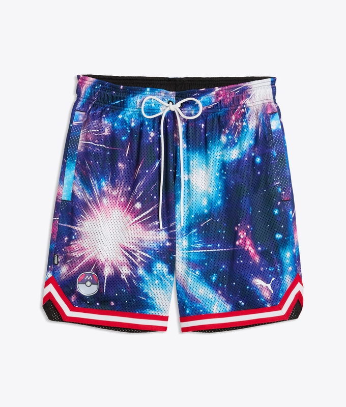 X POKEMON X HOOPS MEWTWO PRINTED SHORTS