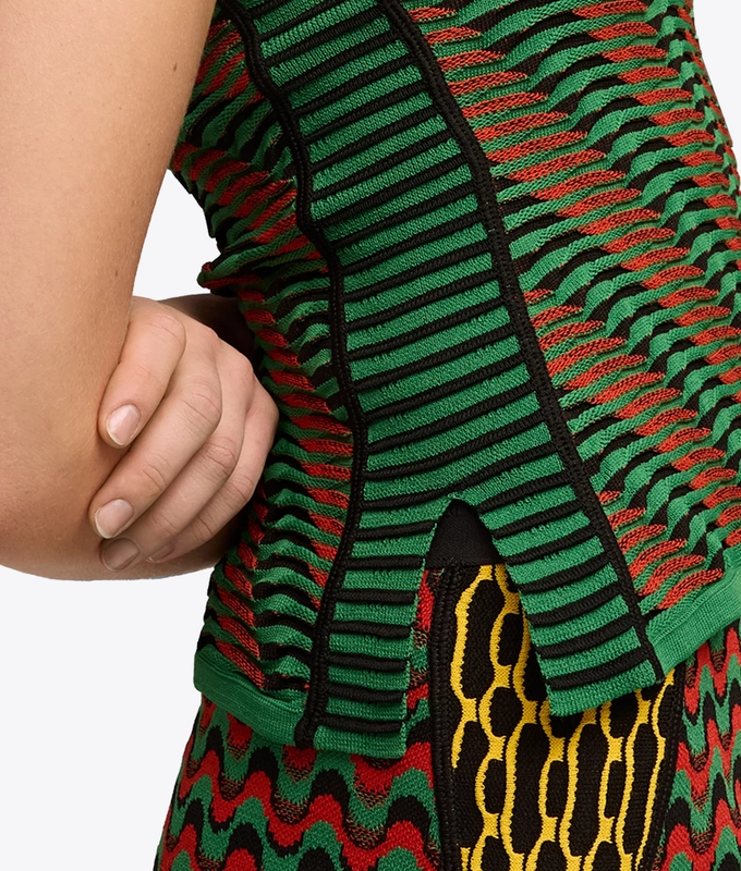 X AHLUWALIA T7 PRINTED TOP