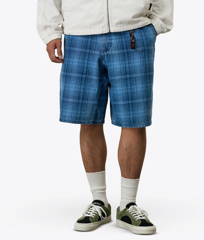LAGOON DENIM PLAID SHORT