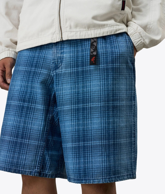 LAGOON DENIM PLAID SHORT