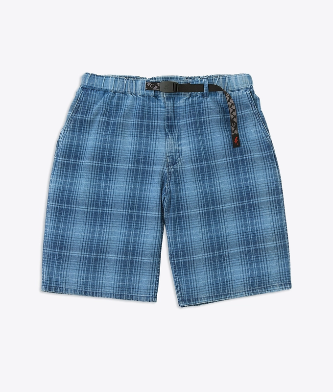 LAGOON DENIM PLAID SHORT