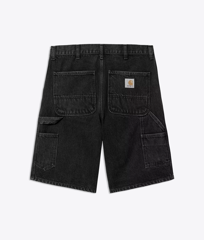 STONE WASHED SINGLE KNEE SHORT