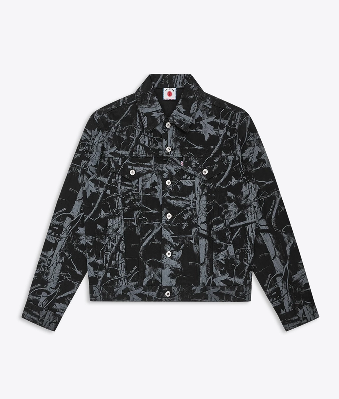 TREE CAMO DENIM TRUCKER JACKET