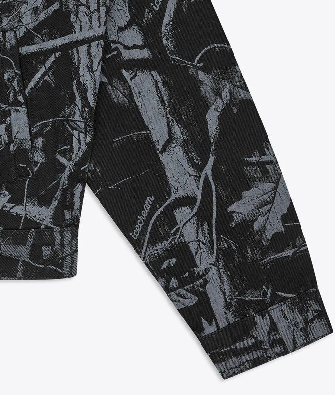 TREE CAMO DENIM TRUCKER JACKET