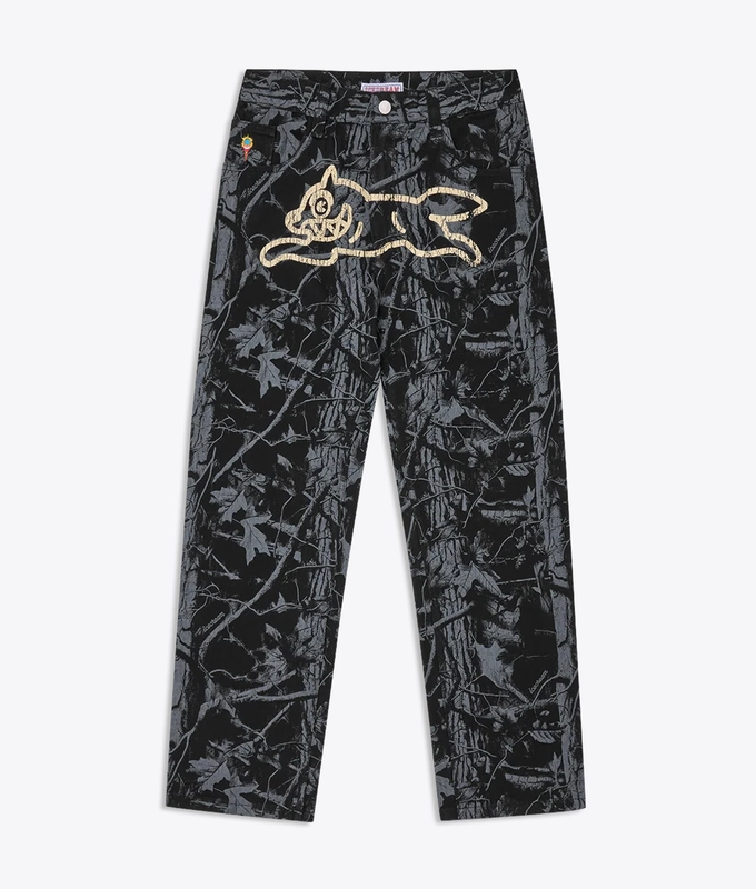 TREE CAMO DOUBLE SCOOP DENIM PANT