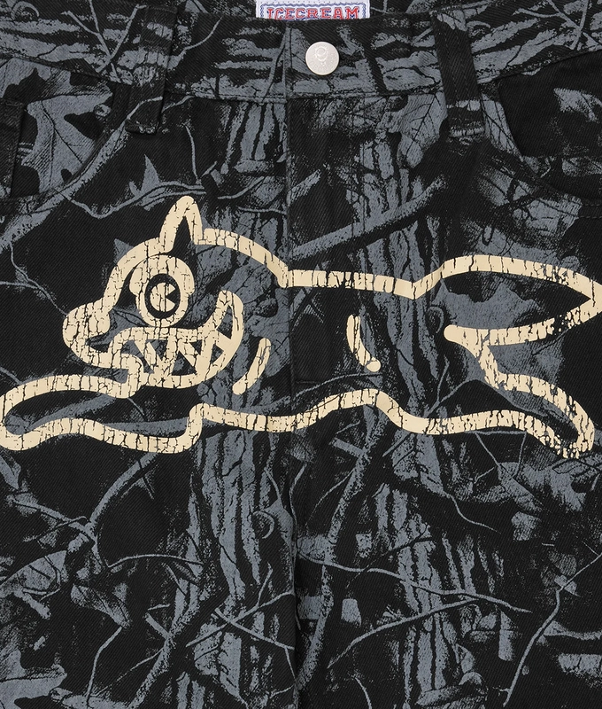 TREE CAMO DOUBLE SCOOP DENIM PANT