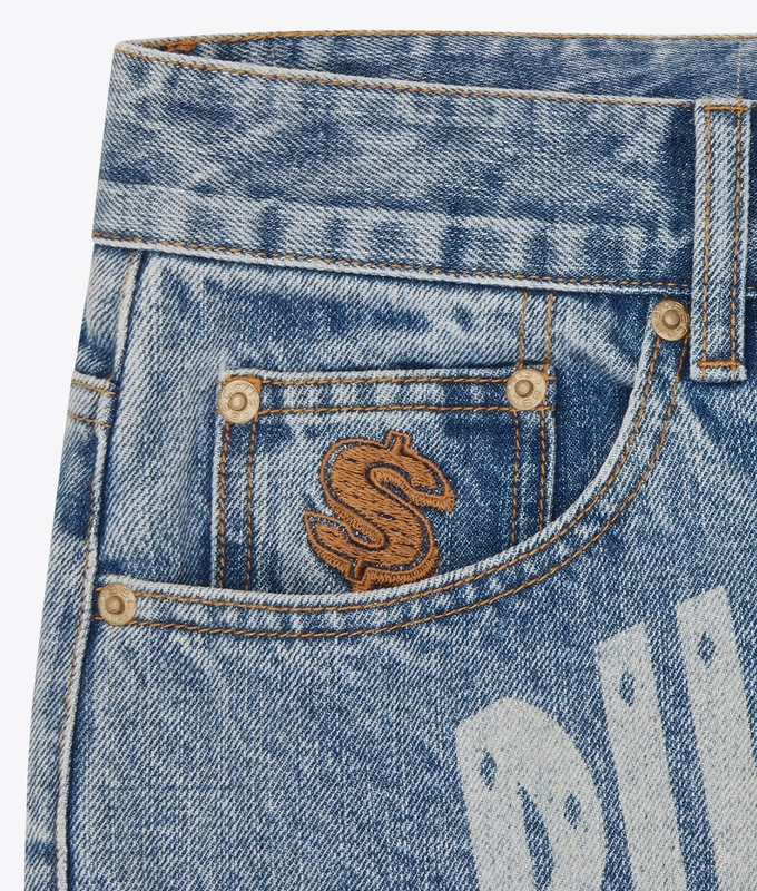 FADED ARCH LOGO DENIM PANT
