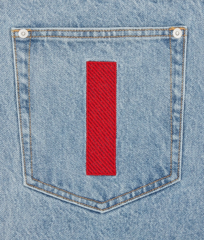 HEAVY WASHED RUNNING DOG DENIM SHORT