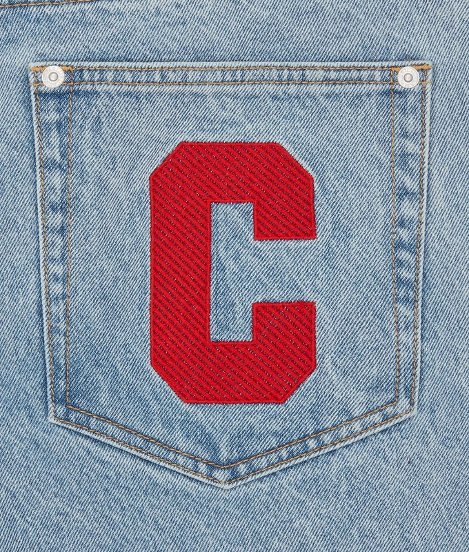 HEAVY WASHED RUNNING DOG DENIM SHORT