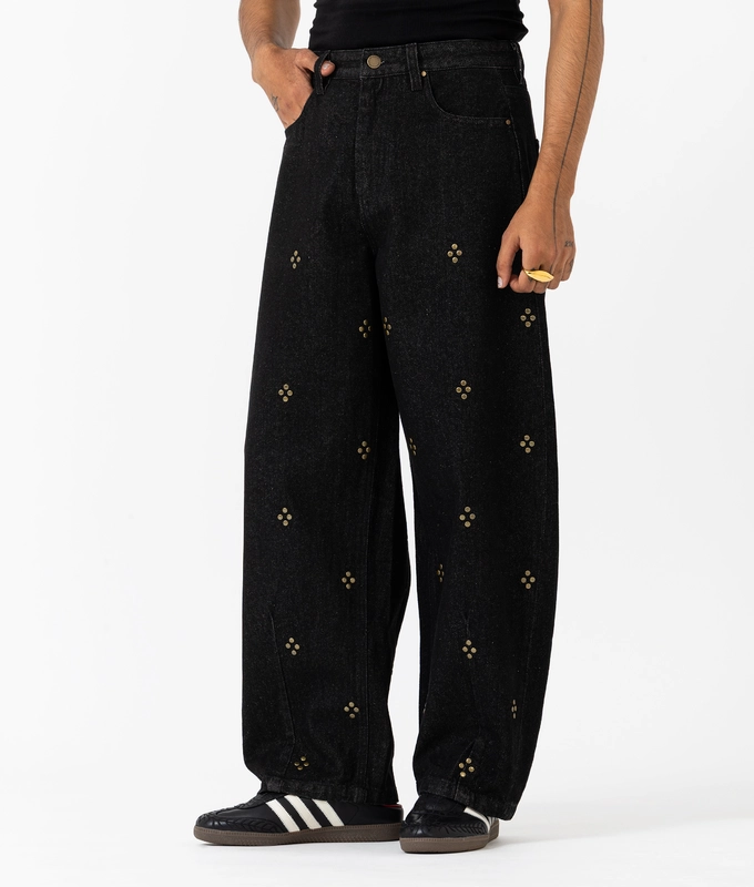 Barrel Leg Denim Pants